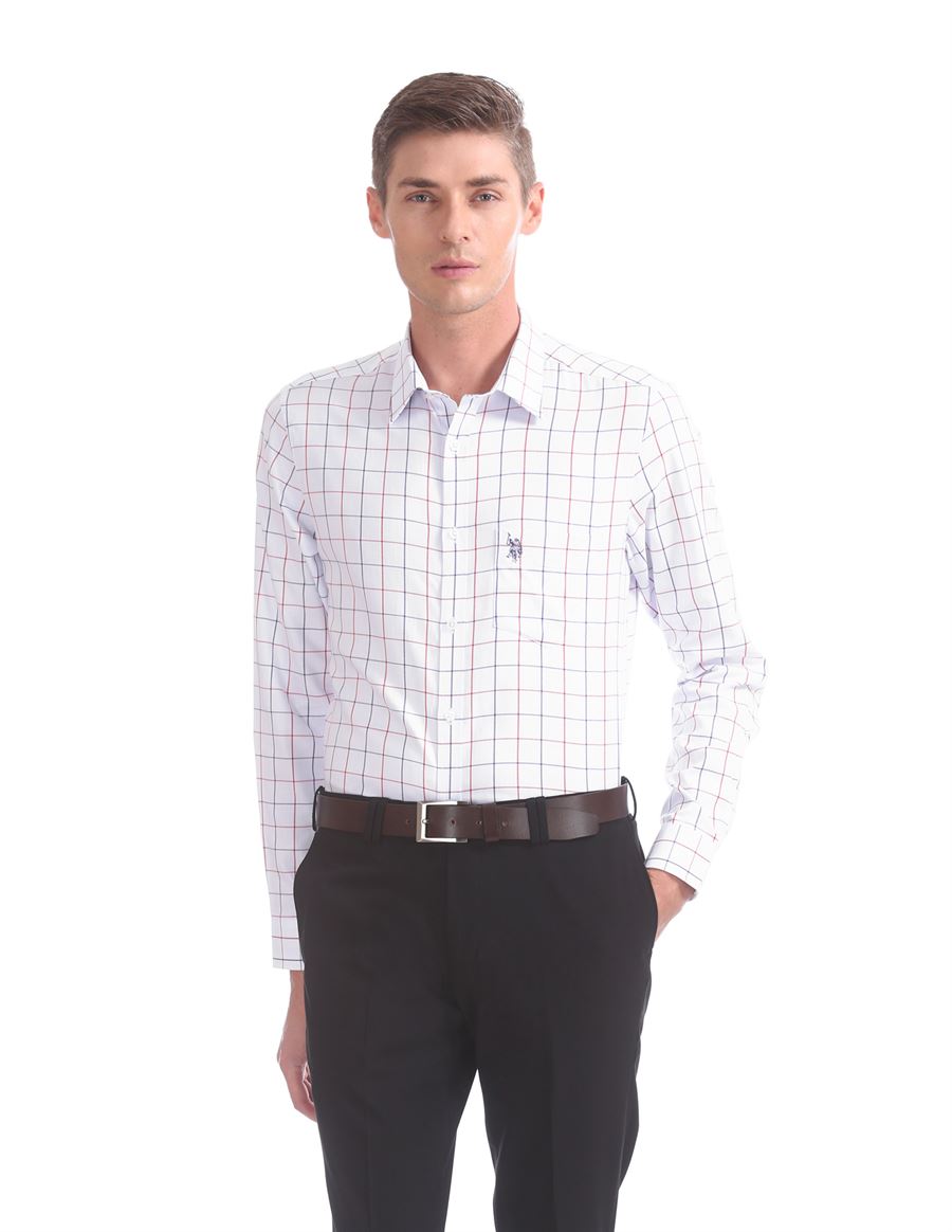 U.S. Polo Assn. Men Casual Wear Checkered Shirt